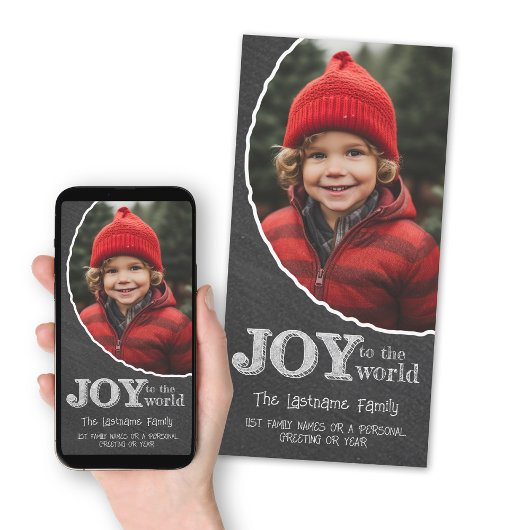 世界のフォトフレームへの黒板の喜び シーズンカード