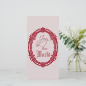 世界のフラットクリスマスグリーティングカードへの喜び サンキューカード (スタンド正面)