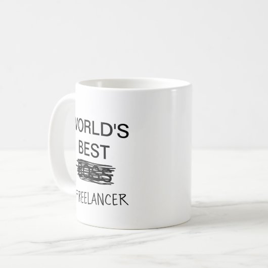 世界のフリー最高のレンサーMag コーヒーマグカップ (正面左)