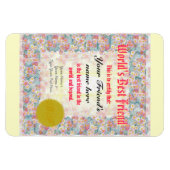 世界のフレンド最高の証明書を作成 マグネット (横)