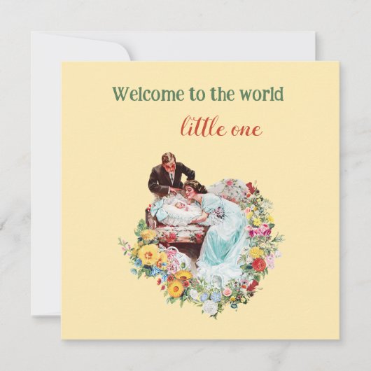 世界のフローラヴィンテージ新生児へようこそ (正面)