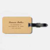 世界のブラウンのヴィンテージの地図およびタイポグラフィは移動します ラゲッジタグ (裏面横)