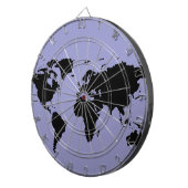 世界のブラックグラフィックマップ ダーツボード (正面右)