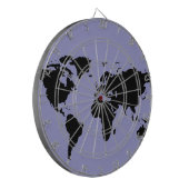 世界のブラックグラフィックマップ ダーツボード (正面左)