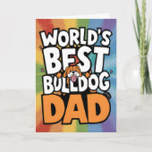 世界のブ最高のルドッグパパ父の日 カード (正面)