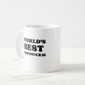 世界のプロデューサ最高のー コーヒーマグカップ (正面左)