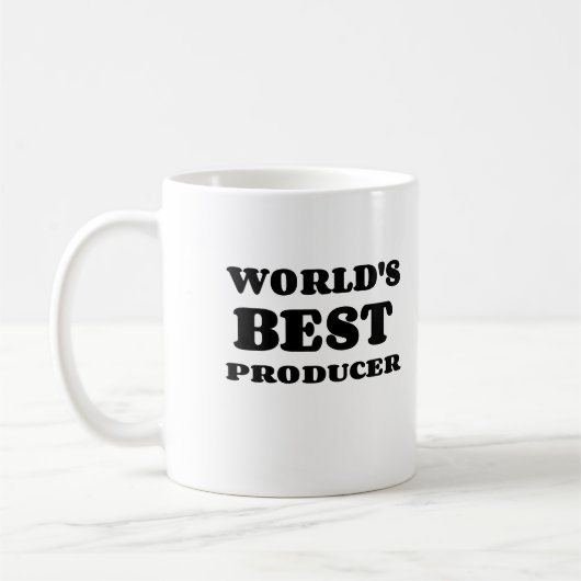 世界のプロデューサ最高のー コーヒーマグカップ (左)