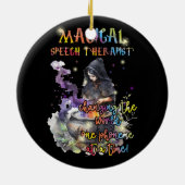 世界のヘイローを変える魔法のスピーチセラピスト セラミックオーナメント (裏面)