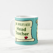 世界のヘッド最高の先生。 コーヒーマグカップ (正面左)