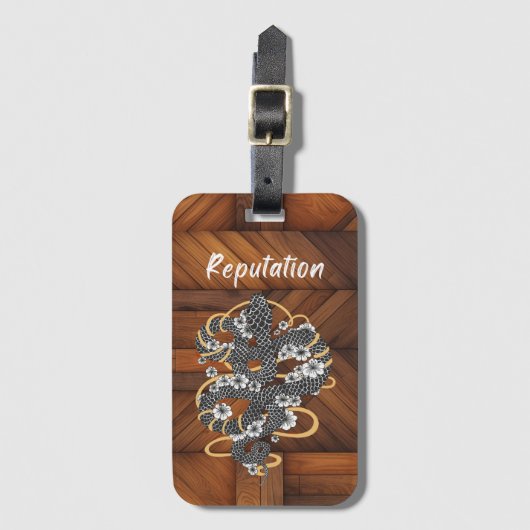 世界のヘビの評判 ラゲッジタグ (正面縦)