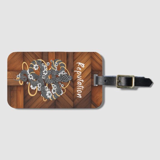 世界のヘビの評判 ラゲッジタグ (正面横)