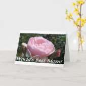 世界のベストのお母さん カード (黄色い花)