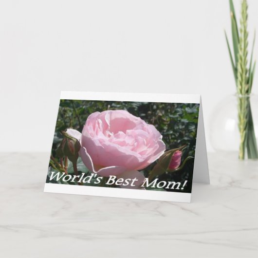 世界のベストのお母さん カード (正面)