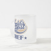 世界のベストのシェフ フロストグラスマグカップ (正面左)