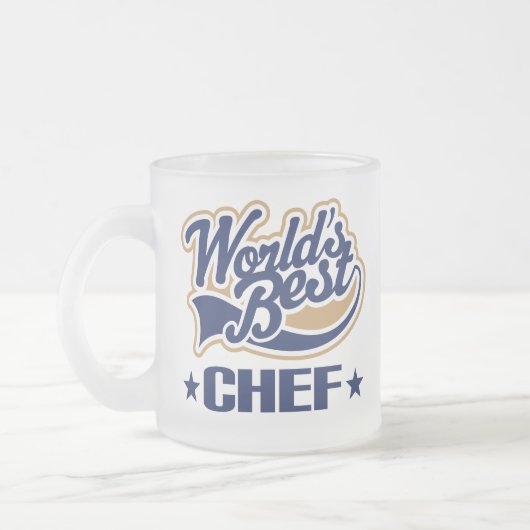世界のベストのシェフ フロストグラスマグカップ (左)