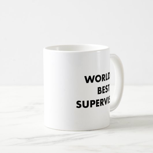 世界のベストのスーパーバイザー コーヒーマグカップ (正面右)