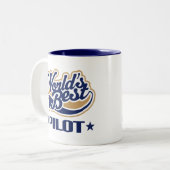 世界のベストのパイロット ツートーンマグカップ (正面左)