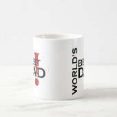 世界のベストのパパ コーヒーマグカップ (中央)