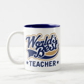 世界のベストの先生 ツートーンマグカップ (左)
