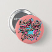 世界のベストの姉妹 缶バッジ (正面&裏面)