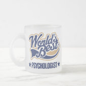 世界のベストの心理学者 フロストグラスマグカップ (左)