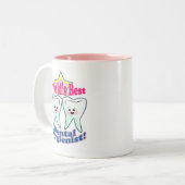 世界のベストの衛生士 ツートーンマグカップ (正面左)