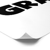 世界のベスト米国東部標準時刻のおばあさんの黒の文字のTシャツのギフト ポスター (角)