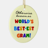 世界のベスト米国東部標準時刻のグラムのギフトとしてさもなければ知られていて セラミックオーナメント (右)