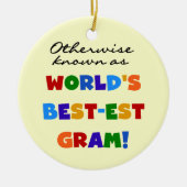 世界のベスト米国東部標準時刻のグラムのギフトとしてさもなければ知られていて セラミックオーナメント (正面)