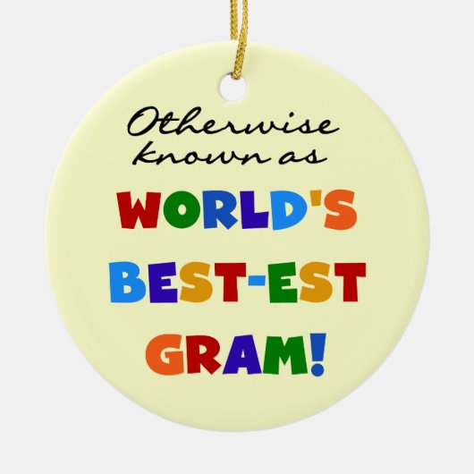 世界のベスト米国東部標準時刻のグラムのギフトとしてさもなければ知られていて セラミックオーナメント (正面)