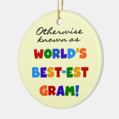 世界のベスト米国東部標準時刻のグラムのギフトとしてさもなければ知られていて セラミックオーナメント (左)