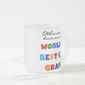 世界のベスト米国東部標準時刻のグラムのギフトとしてさもなければ知られていて フロストグラスマグカップ (正面右)