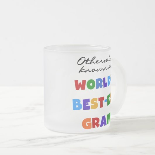 世界のベスト米国東部標準時刻のグラムのギフトとしてさもなければ知られていて フロストグラスマグカップ (正面右)