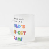 世界のベスト米国東部標準時刻のグラムのギフトとしてさもなければ知られていて フロストグラスマグカップ (正面左)