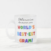 世界のベスト米国東部標準時刻のグラムのギフトとしてさもなければ知られていて フロストグラスマグカップ (左)