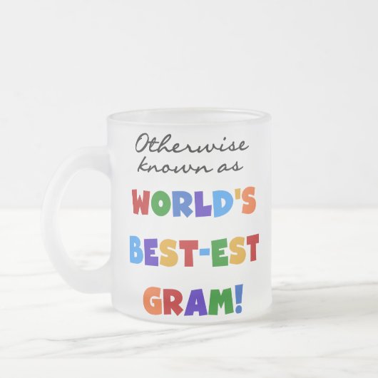 世界のベスト米国東部標準時刻のグラムのギフトとしてさもなければ知られていて フロストグラスマグカップ (左)