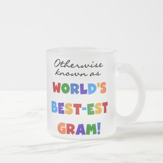 世界のベスト米国東部標準時刻のグラムのギフトとしてさもなければ知られていて フロストグラスマグカップ (右)