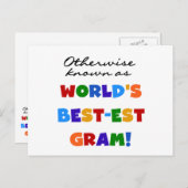 世界のベスト米国東部標準時刻のグラムのギフトとしてさもなければ知られていて ポストカード (正面/裏面)