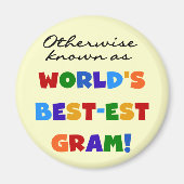 世界のベスト米国東部標準時刻のグラムのギフトとしてさもなければ知られていて マグネット (正面)