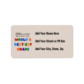 世界のベスト米国東部標準時刻のグラムのギフトとしてさもなければ知られていて ラベル (正面)