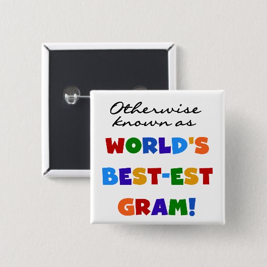 世界のベスト米国東部標準時刻のグラムのギフトとしてさもなければ知られていて 缶バッジ (正面&裏面)