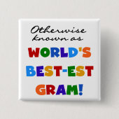 世界のベスト米国東部標準時刻のグラムのギフトとしてさもなければ知られていて 缶バッジ (正面)