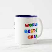 世界のベスト米国東部標準時刻のグラム明るい色のギフト ツートーンマグカップ (正面右)