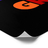 世界のベスト米国東部標準時刻のグラム明るい色のギフト ポスター (角)