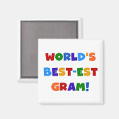 世界のベスト米国東部標準時刻のグラム明るい色のギフト マグネット (正面/裏面)