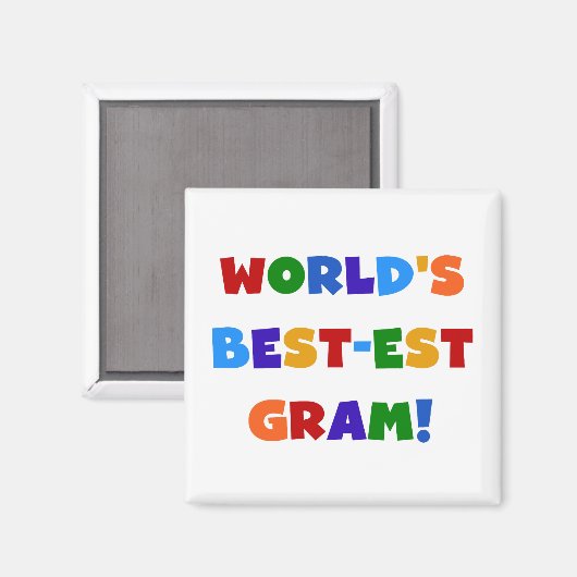 世界のベスト米国東部標準時刻のグラム明るい色のギフト マグネット (正面/裏面)