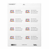 世界のベスト米国東部標準時刻の祖母の明るいTシャツおよびギフト ラベル (フルシート)