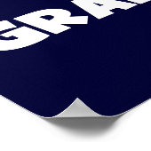 世界のベスト米国東部標準時刻の祖母の白い文字のギフト ポスター (角)