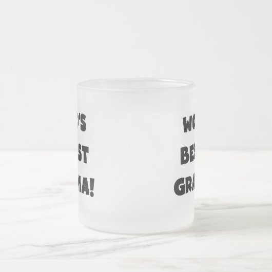 世界のベスト米国東部標準時刻の祖母の黒のTシャツおよびギフト フロストグラスマグカップ (中央)