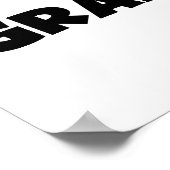 世界のベスト米国東部標準時刻の祖母の黒のTシャツおよびギフト ポスター (角)